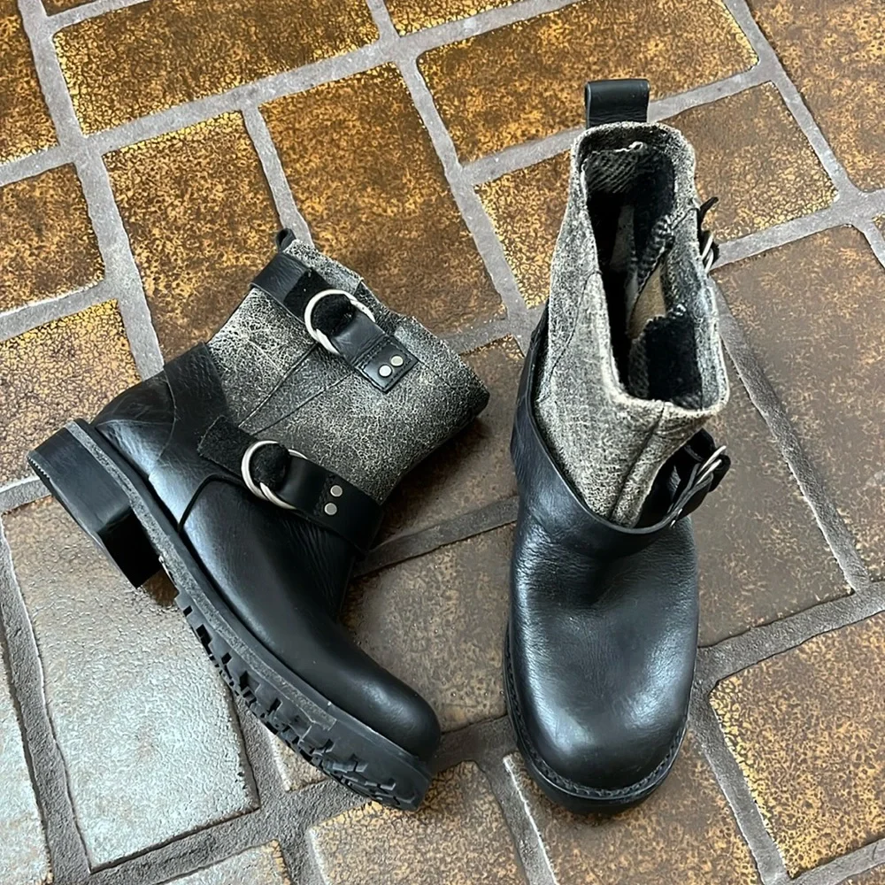 Woolrich Baltimore Distressed Harness Motorcycle Boots